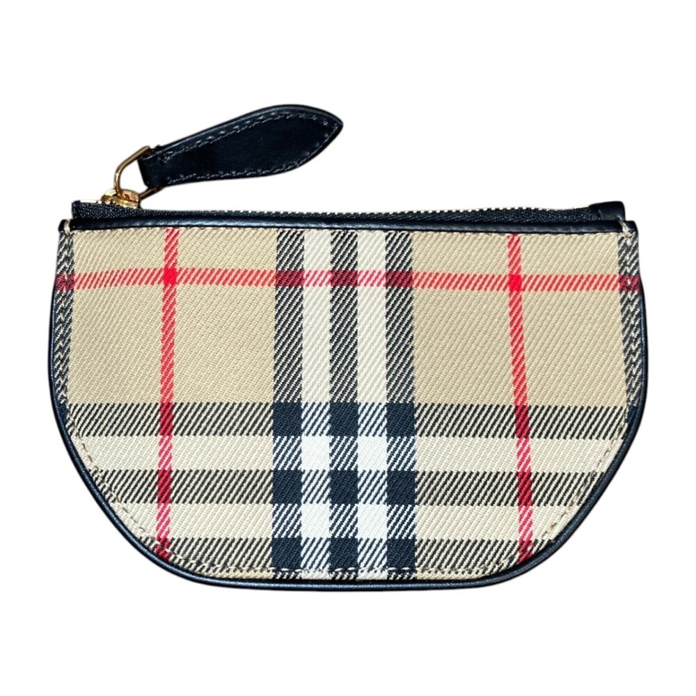 Burberry Olympia Coin Case, Vintage Check Canvas Leather 8045031